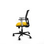 PIQUERAS Y CRESPO Silla de oficina Yunquera con mecanismo Sincro/Traslack, Amarillo y Negro