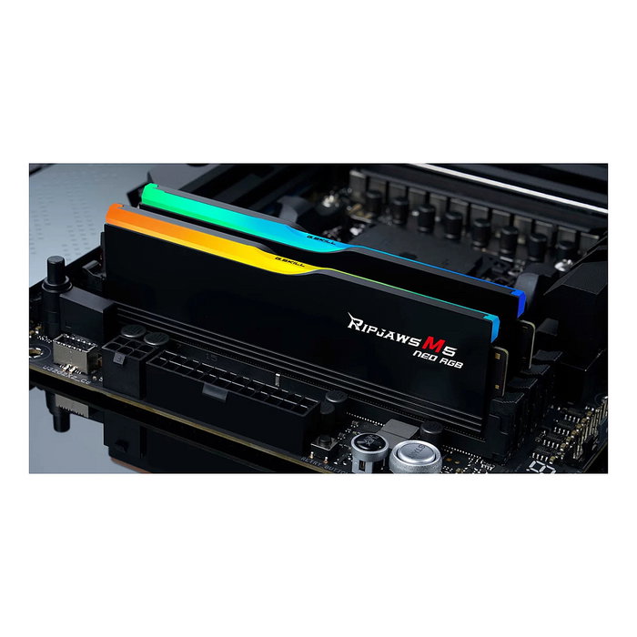 G.Skill F5-6000J3040G32GX2 Ripjaws M5 Neo Kit 64GB (2x32GB) DDR5-6000 CL30 Dual Channel, AMD EXPO, Disipador Térmico RGB Negro