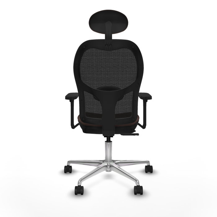 PIQUERAS Y CRESPO Silla de oficina Jorquera con mecanismo Sincro/Traslack Marrón y Negro