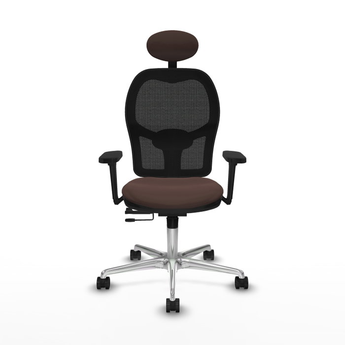 PIQUERAS Y CRESPO Silla de oficina Jorquera con mecanismo Sincro/Traslack Marrón y Negro