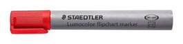 STAEDTLER Marcador Flipchart 356 Lumocolor Cónico Rojo (Set de 10)
