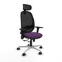 PIQUERAS Y CRESPO Silla de oficina Cilanco con mecanismo Sincro/Traslack, Morado y Negro
