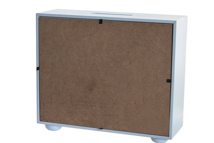 DKD Home Decor Dino 23 Hucha Infantil Azul Natural MDF Dinosaurio 7 x 17 x 20 cm (4 Unidades)