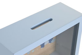 DKD Home Decor Dino 23 Hucha Infantil Azul Natural MDF Dinosaurio 7 x 17 x 20 cm (4 Unidades)