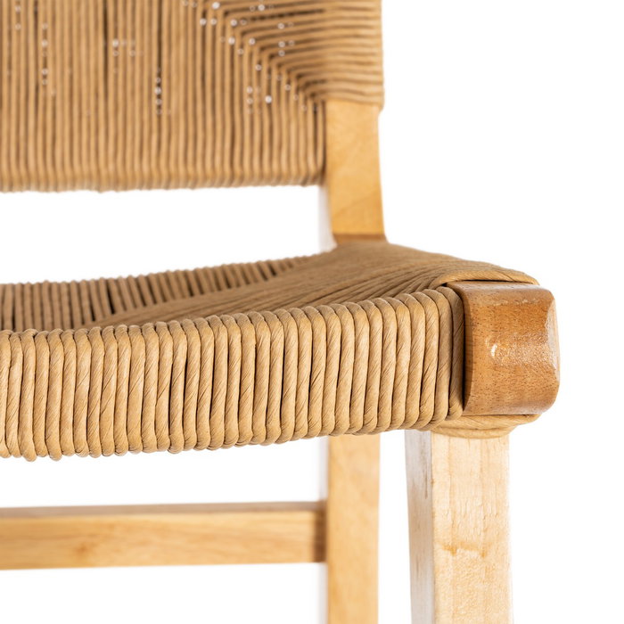 Taburete Natural Madera 45 X 46 X 106 cm (Set de 2)