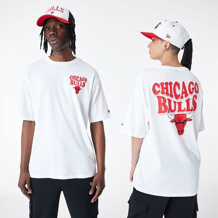 Camiseta Deportiva de Manga Corta New Era SCRIPT OS TEE CHIBUL 60435518 Blanco L
