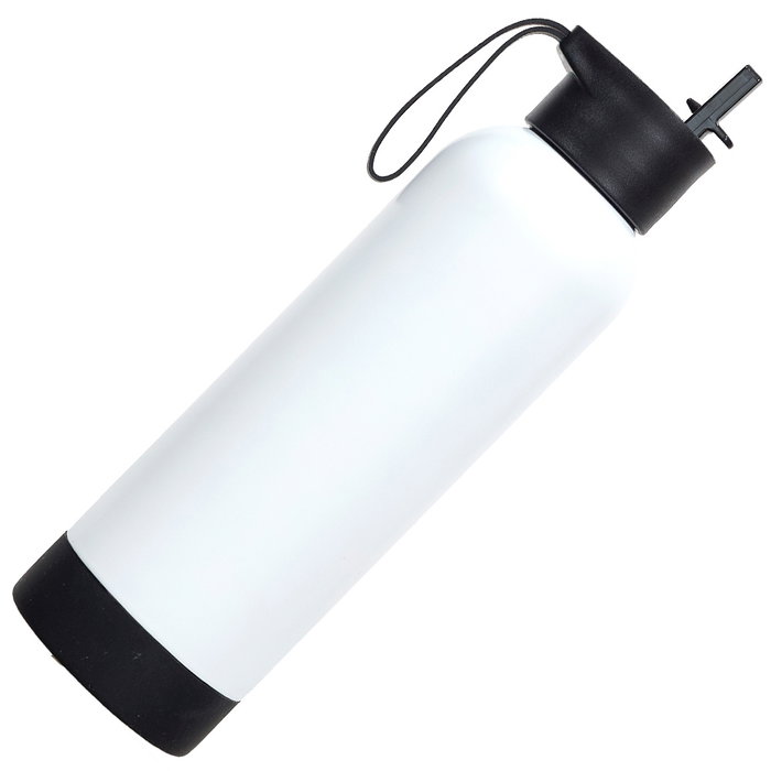 Cook Concept Termo Botella 580 Ml Antichoque Con Correa Azul Verde Blanco Acero Inoxidable