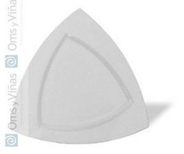 OMS Set de 3 Platos Triangulares de Porcelana 34x23 cm