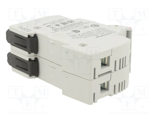 DF ELECTRIC Portafusibles PMX de 2 polos para raíl DIN, 30A, 600VAC