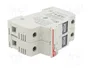 DF ELECTRIC Portafusibles PMX de 2 polos para raíl DIN, 30A, 600VAC