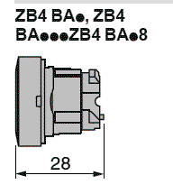 SCHNEIDER ELECTRIC Interruptor de presión Harmony XB4 22mm Negro