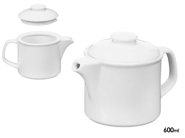 VESSIA Tetera de Porcelana Blanca 600ml VESSIA Tetera de Porcelana Blanca 600ml