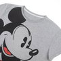 Camiseta de Manga Corta Mujer Mickey Mouse Gris Gris oscuro XL