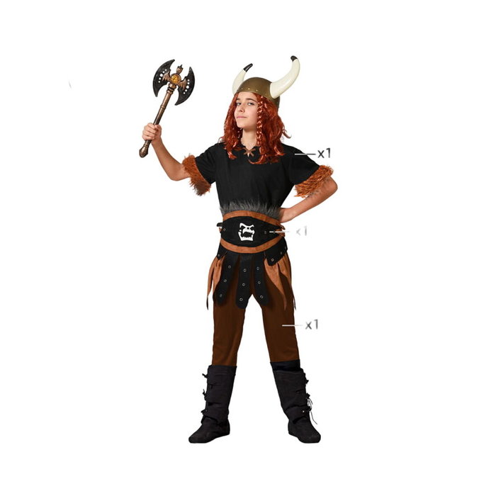 CosplayLab Disfraz de Guerrero Vikingo para Niño, Talla 7-9 Años (128cm) CosplayLab Disfraz de Guerrero Vikingo para Niño, Talla 7-9 Años (128cm)