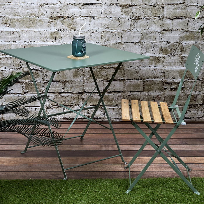 Home Deco Factory Mesa Plegable Exterior 70x70x71 cm