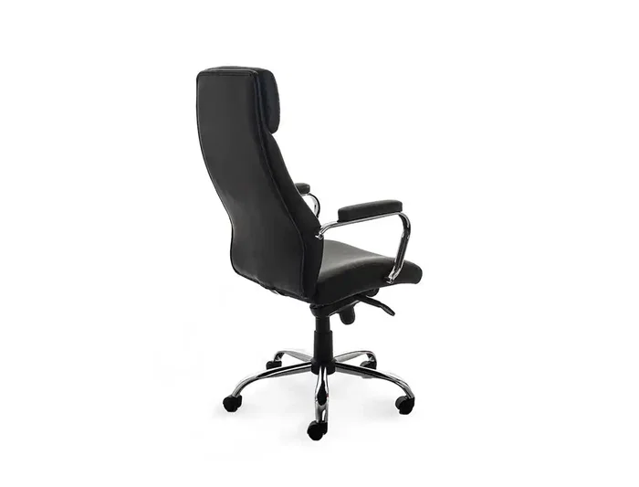 Rocada Silla de Dirección Ergonómica Simil Piel con Brazos Metálicos, Sistema Basculante, Uso Intensivo, Negra, 120x54x54 cm Rocada Silla de Dirección Ergonómica Simil Piel con Brazos Metálicos, Sistema Basculante, Uso Intensivo, Negra, 120x54x54 cm