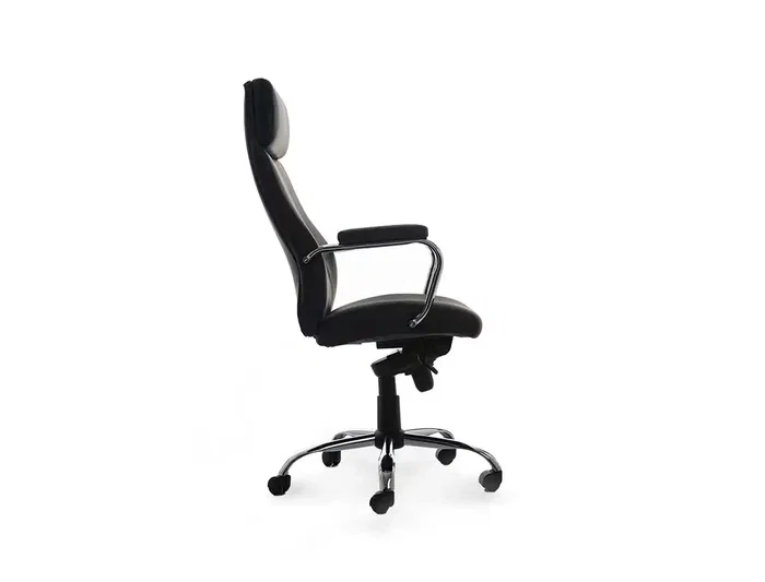 Rocada Silla de Dirección Ergonómica Simil Piel con Brazos Metálicos, Sistema Basculante, Uso Intensivo, Negra, 120x54x54 cm Rocada Silla de Dirección Ergonómica Simil Piel con Brazos Metálicos, Sistema Basculante, Uso Intensivo, Negra, 120x54x54 cm