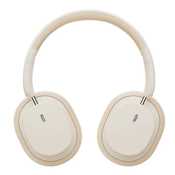 Baseus D05 Auriculares Inalámbricos Bluetooth 5.3, Blanco Cremoso, Diadema, 70h Autonomía, 2 Años Garantía