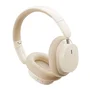 Baseus D05 Auriculares Inalámbricos Bluetooth 5.3, Blanco Cremoso, Diadema, 70h Autonomía, 2 Años Garantía