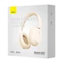 Baseus D05 Auriculares Inalámbricos Bluetooth 5.3, Blanco Cremoso, Diadema, 70h Autonomía, 2 Años Garantía