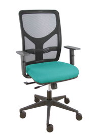 PIQUERAS Y CRESPO Silla de oficina Motilla, Sincro/Traslack, Turquesa/Negro