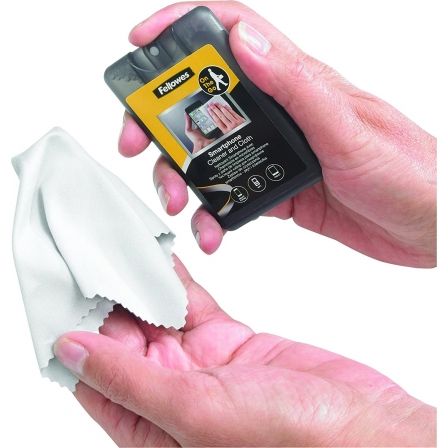 Kit Limpiador de Smartphone Fellowes 9910601 para Pantallas/ Gamuza Microfibra + Spray 20ml