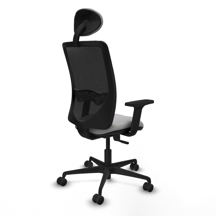PIQUERAS Y CRESPO Silla de oficina Zulema con mecanismo Sincro, Gris claro y Negro