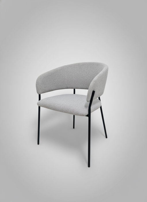 BORDECOR Pack de 2 Sillas de Comedor Moderna Buna en Tela Gris