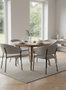 BORDECOR Pack de 2 Sillas de Comedor Moderna Buna en Tela Gris