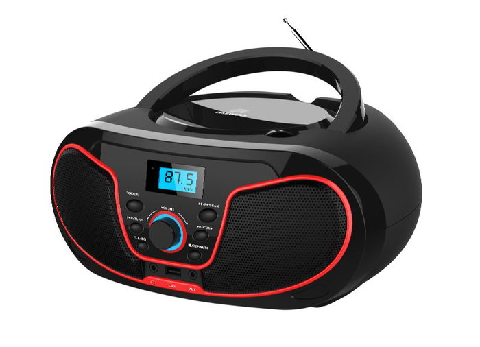 DAEWOO Radio CD con Bluetooth, USB, Ecualizador, Color Rojo