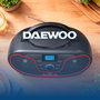 DAEWOO Radio CD con Bluetooth, USB, Ecualizador, Color Rojo