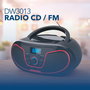 DAEWOO Radio CD con Bluetooth, USB, Ecualizador, Color Rojo