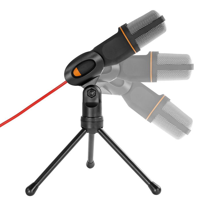 Phoenix Microfono Podcaststudio Con Cable para Ordenador, Smartphone o Tablet, Conexión Mini Jack 3.5 mm