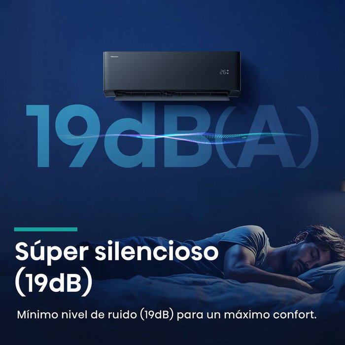 Hisense Aire Acondicionado Split Uni Pure HB35XU0B 3500W Frío/Calor Clase A+++ WiFi y Control por Voz Alexa/Google Modo Silencio 26dB R32 Hisense Aire Acondicionado Split Uni Pure HB35XU0B 3500W Frío/Calor Clase A+++ WiFi y Control por Voz Alexa/Google Modo Silencio 26dB R32