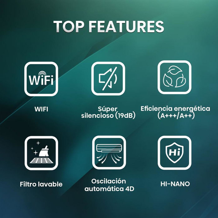 Hisense Aire Acondicionado Split Uni Pure HB35XU0B 3500W Frío/Calor Clase A+++ WiFi y Control por Voz Alexa/Google Modo Silencio 26dB R32 Hisense Aire Acondicionado Split Uni Pure HB35XU0B 3500W Frío/Calor Clase A+++ WiFi y Control por Voz Alexa/Google Modo Silencio 26dB R32