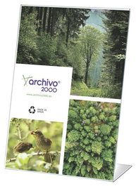Expositor Sobremesa En Forma De L A3 Vertical Cristal (Set de 25)