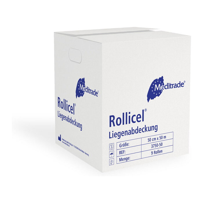 Meditrade Rollicel Papel Crepé 2 capas Blanco 50 cm x 50 m