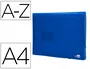 Liderpapel Carpeta Clasificador Fuelle 32112 Polipropileno DIN A4 Azul Transparente 13 Departamentos