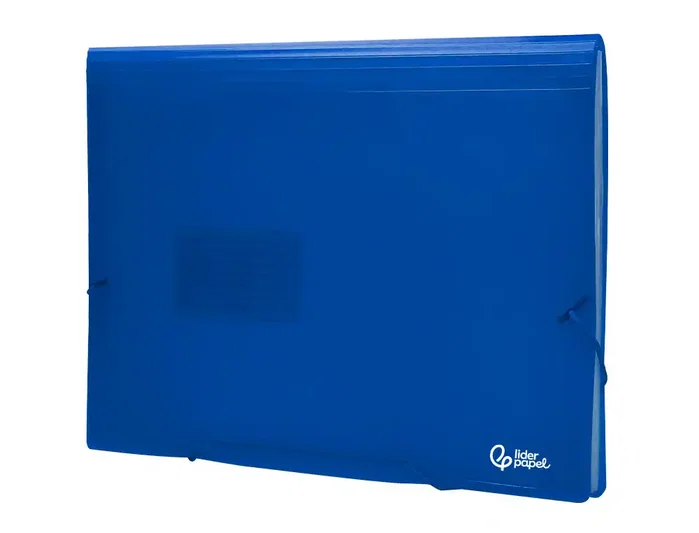 Liderpapel Carpeta Clasificadora Fuelle 32112 Azul Transparente 13 Departamentos DIN A4