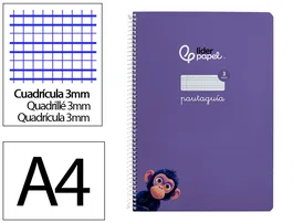 Liderpapel Cuaderno espiral Pautaguía A4 tapa dura 80 hojas lila