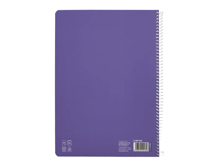 Liderpapel Cuaderno espiral Pautaguía A4 tapa dura 80 hojas lila Liderpapel Cuaderno espiral Pautaguía A4 tapa dura 80 hojas lila