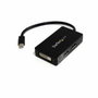 StarTech Adaptador de vídeo externo triple head Mini DisplayPort a DVI HDMI y DP
