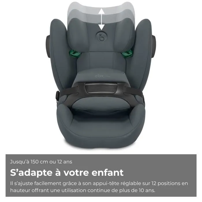 Cybex Silla de coche Pallas B3 i-Size Grupo 1/2/3 Reclinable CBX4063846432035 Cobblestone Gray Gris oscuro