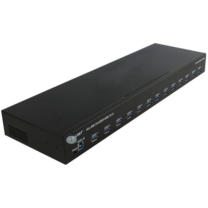 ALLNET Z - Hub USB 3.0 de 13 Puertos Tipo A para Montaje en Rack 1HE