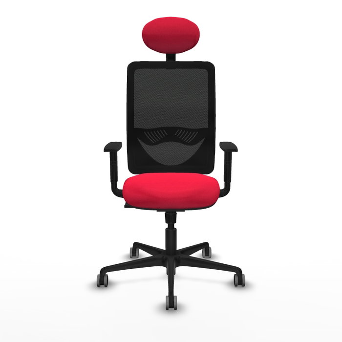 PIQUERAS Y CRESPO Silla de oficina Zulema con mecanismo Sincro, Rojo y Negro PIQUERAS Y CRESPO Silla de oficina Zulema con mecanismo Sincro, Rojo y Negro
