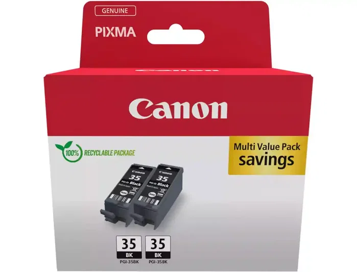 Canon PGI-35 - Tinta negra original multipack 2 unidades para impresoras Pixma IP100, IP110, TR150, Maxify BX110 Canon PGI-35 - Tinta negra original multipack 2 unidades para impresoras Pixma IP100, IP110, TR150, Maxify BX110