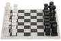 DKD Home Decor Juego de Ajedrez de Mármol 33x33x1,5 cm Dorado y Blanco con Piezas de 10 cm
