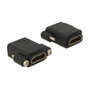 DeLOCK Adaptador HDMI Hembra a Hembra para Instalación, Negro