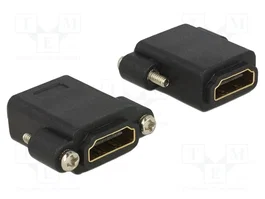 DeLOCK Adaptador HDMI Hembra a Hembra para Instalación, Negro