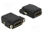 DeLOCK Adaptador HDMI Hembra a Hembra para Instalación, Negro